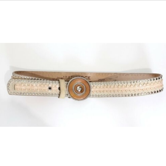 Leatherock Belt Metal Studs Saddle Leather San Diego USA M34 main image 7